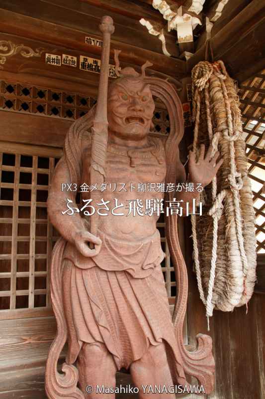 夏の飛騨高山　大雄寺の「仁王像」　作・都竹峰仙　撮影・柳沢雅彦